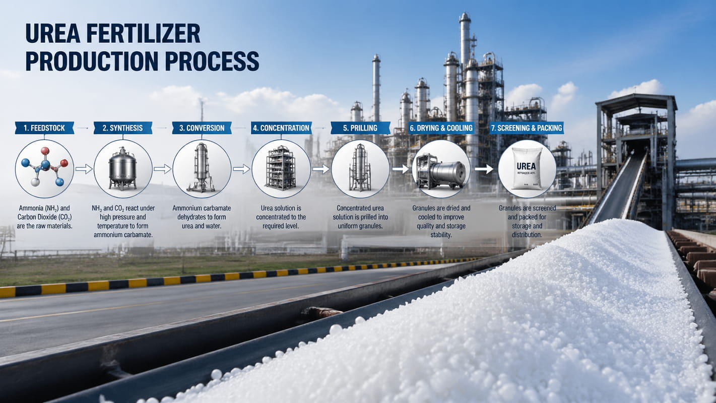 urea fertilizer production process